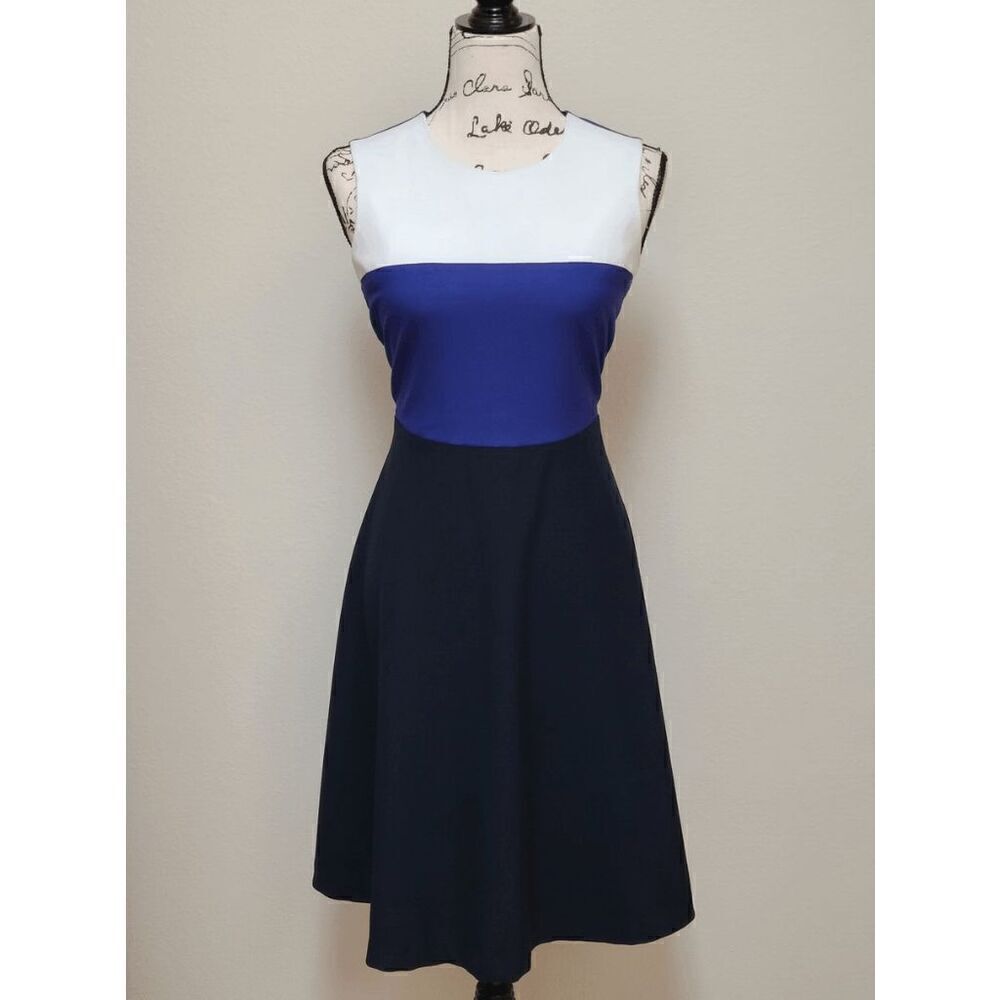 Talbots Colorblock Tri-Color A-Line Sleeveless Dr… - image 4